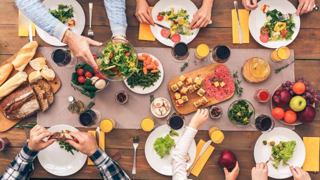 eating with family
